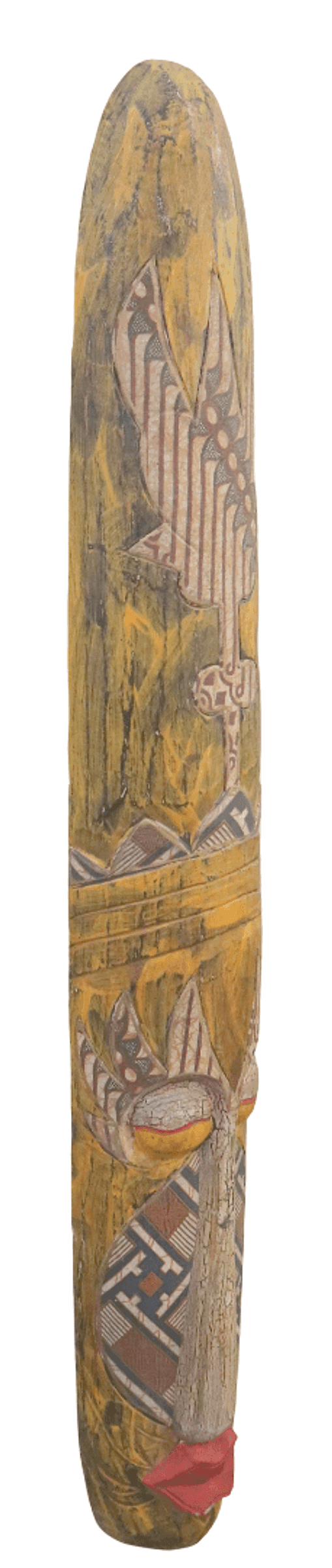 Maschera Indonesiana in Legno 100 cm – Dipinta a Mano a Bali – Decorazione Etnica da Parete - 4