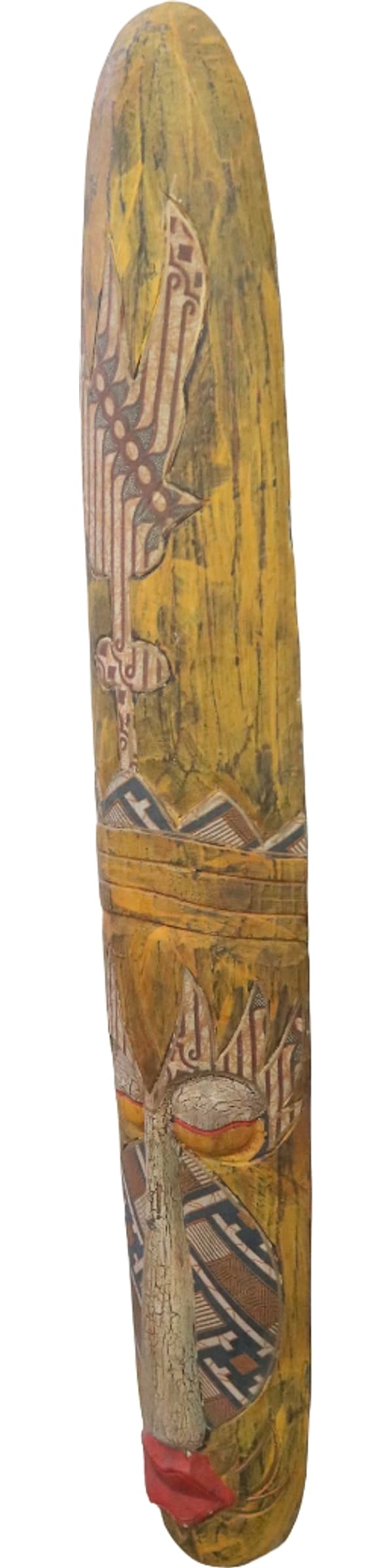 Maschera Indonesiana in Legno 100 cm – Dipinta a Mano a Bali – Decorazione Etnica da Parete - 5