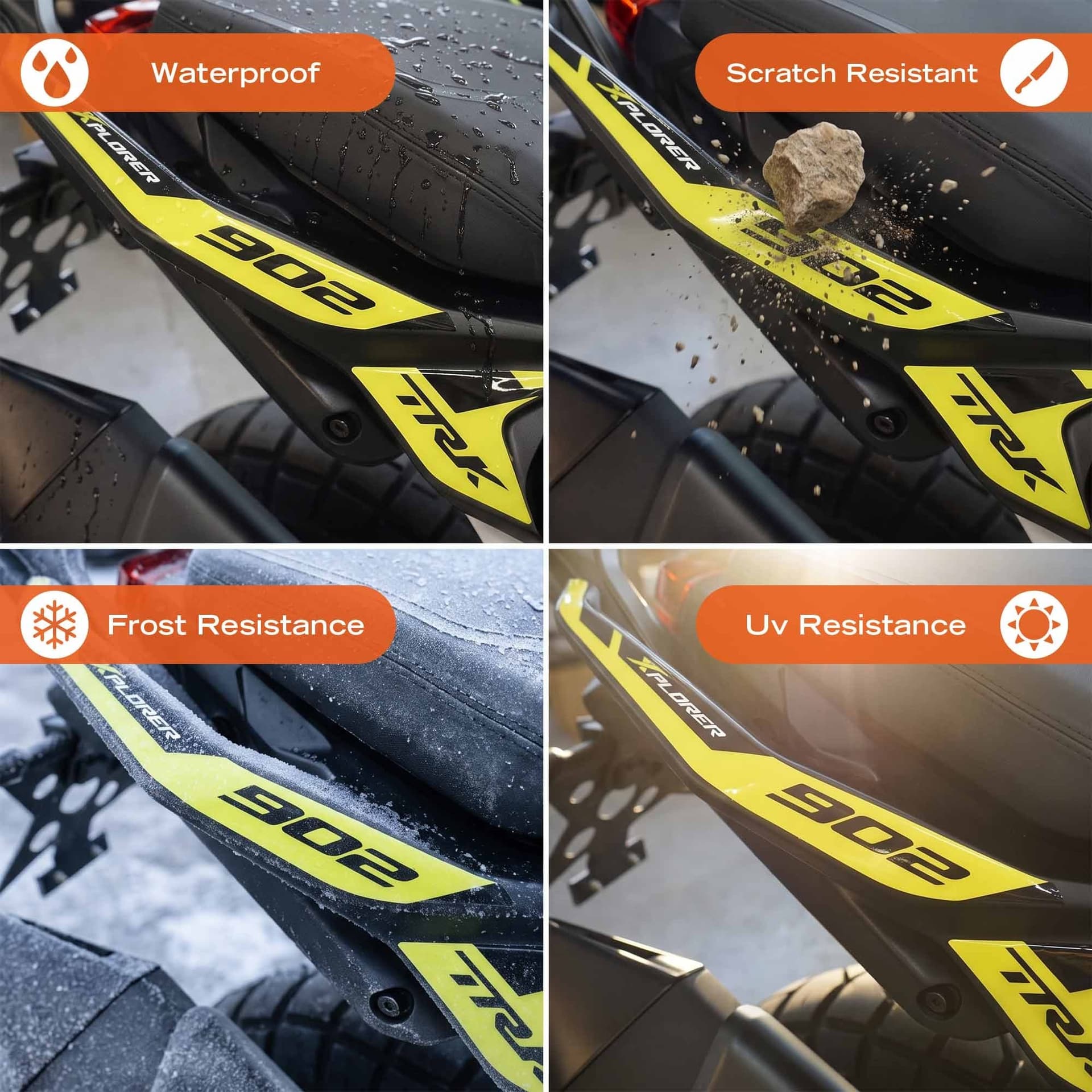 Adesivi 3D Maniglie moto compatibile con Benelli TRK 902 Xplorer 2026 - 4