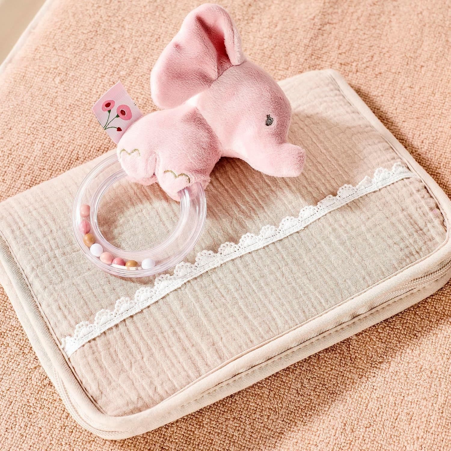 Nattou - Sonaglio con Anello in Silicone FanFan Elefante - 3