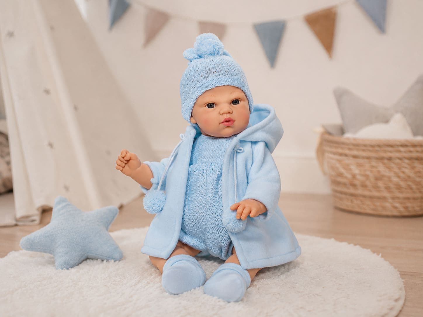 Bambola Así Koke 36 cm Cappotto Azzurro - 2