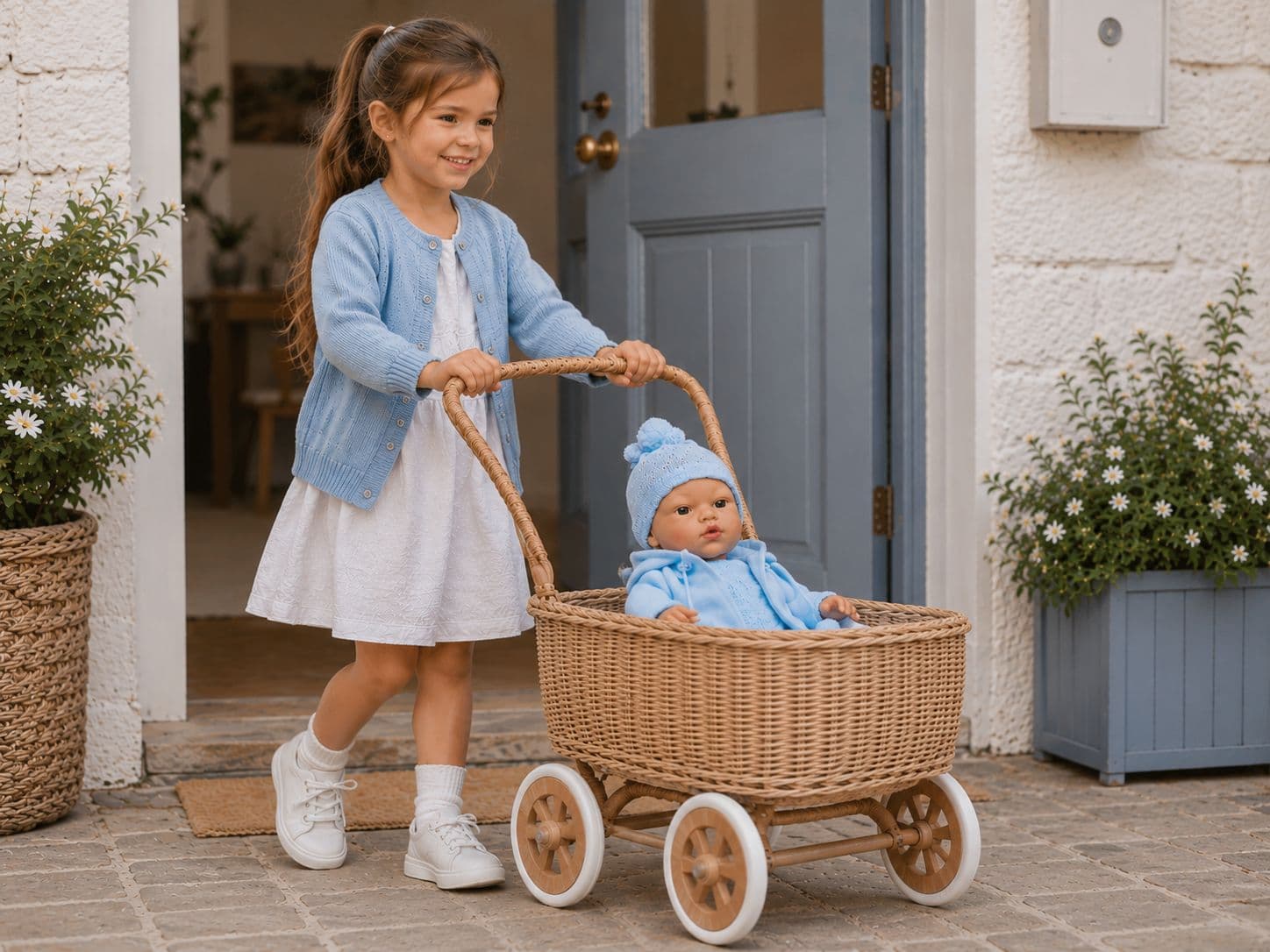 Bambola Así Koke 36 cm Cappotto Azzurro - 6