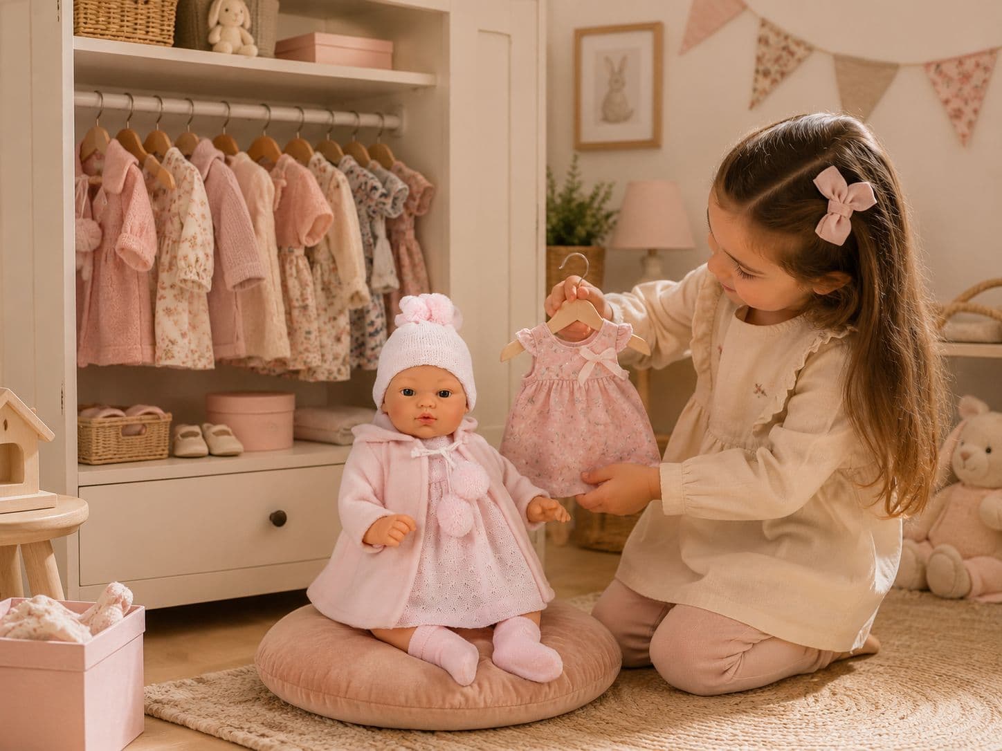 Bambola Así Koke 36 cm Cappotto Rosa - 2