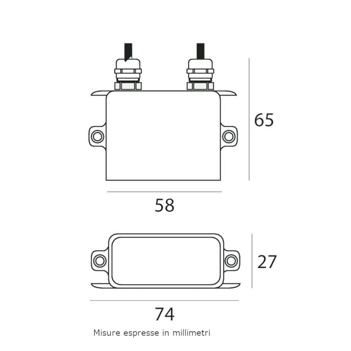 Alimentatore Linea Light 89419 on/off IP67 - 2