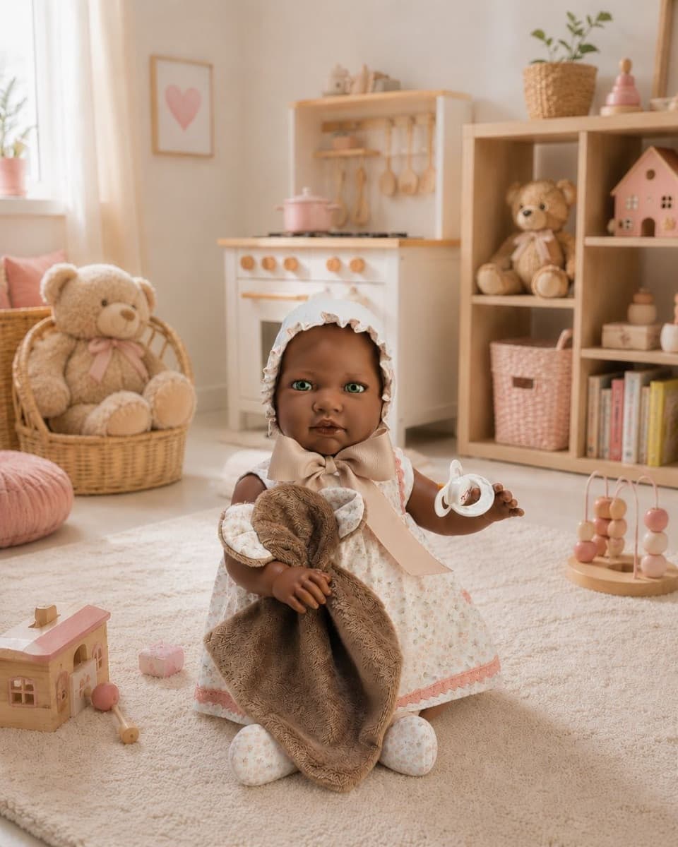Bambola Reborn Así Lara 46 cm Serie Limitata Vestito Rosa - 2