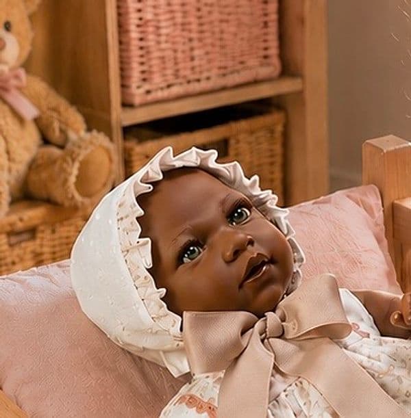 Bambola Reborn Así Lara 46 cm Serie Limitata Vestito Rosa - 4