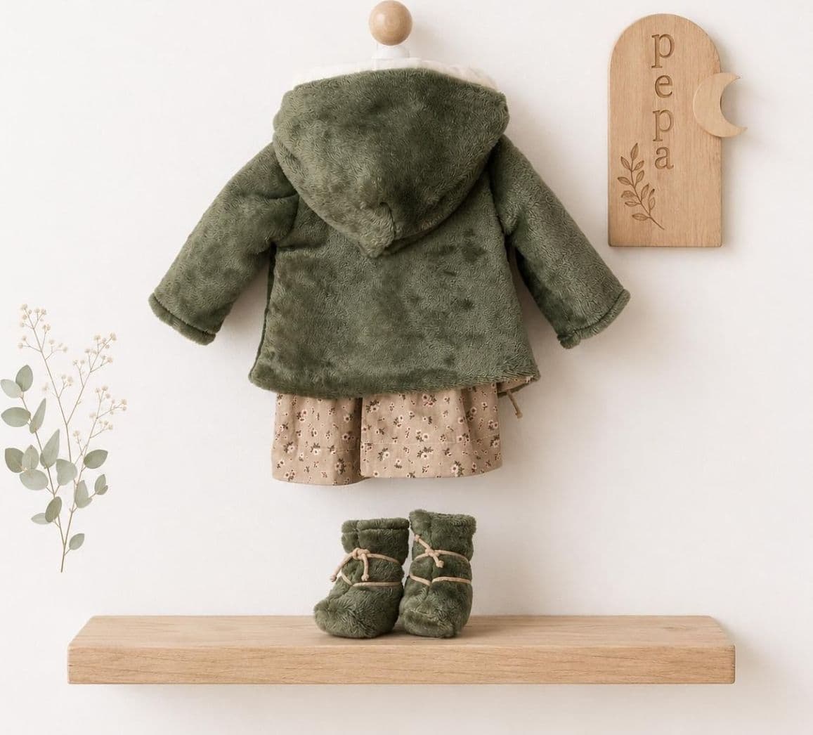 Vestito per Bambola Así Pepa 57 cm Cappotto Verde - 2