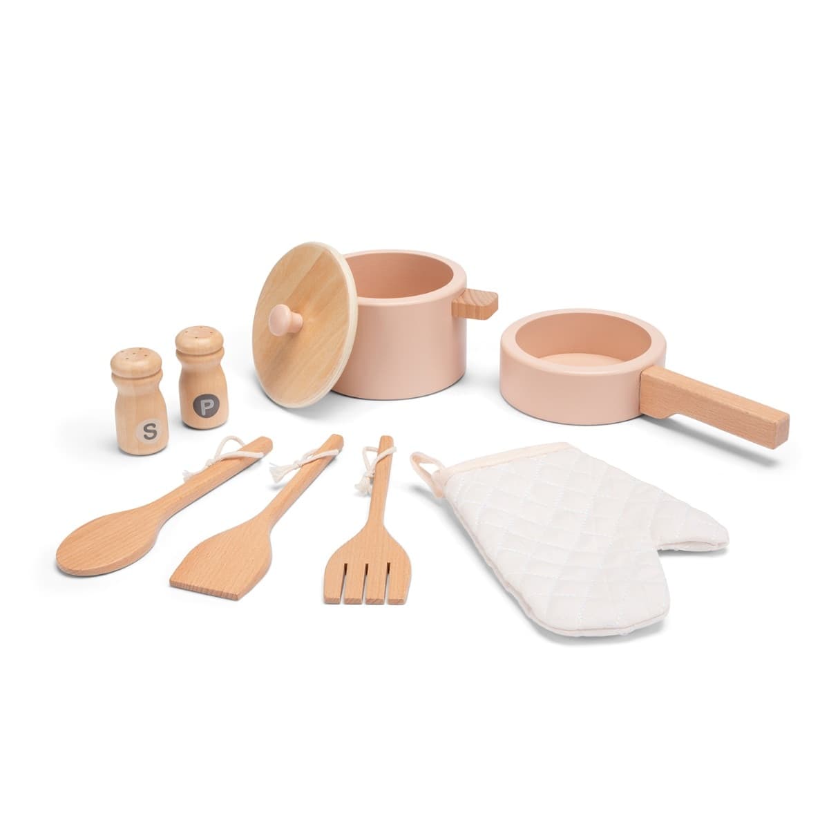 Cucina Giocattolo in Legno Woet Rattan Rosa - 7