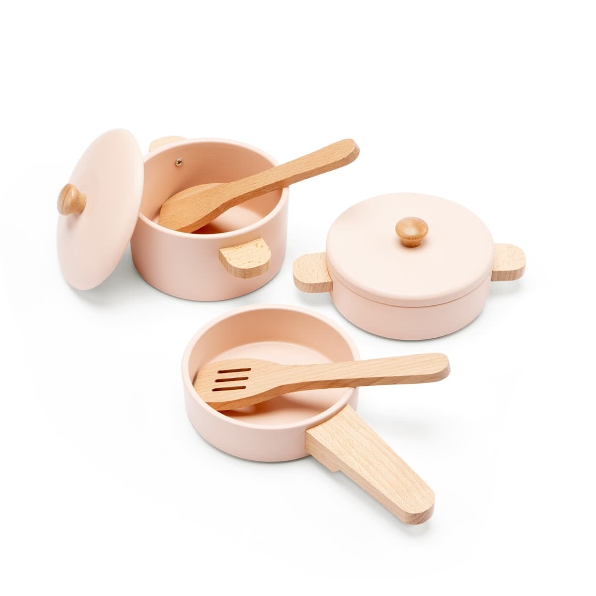 Set Pentole in Legno Woet Rosa - 3