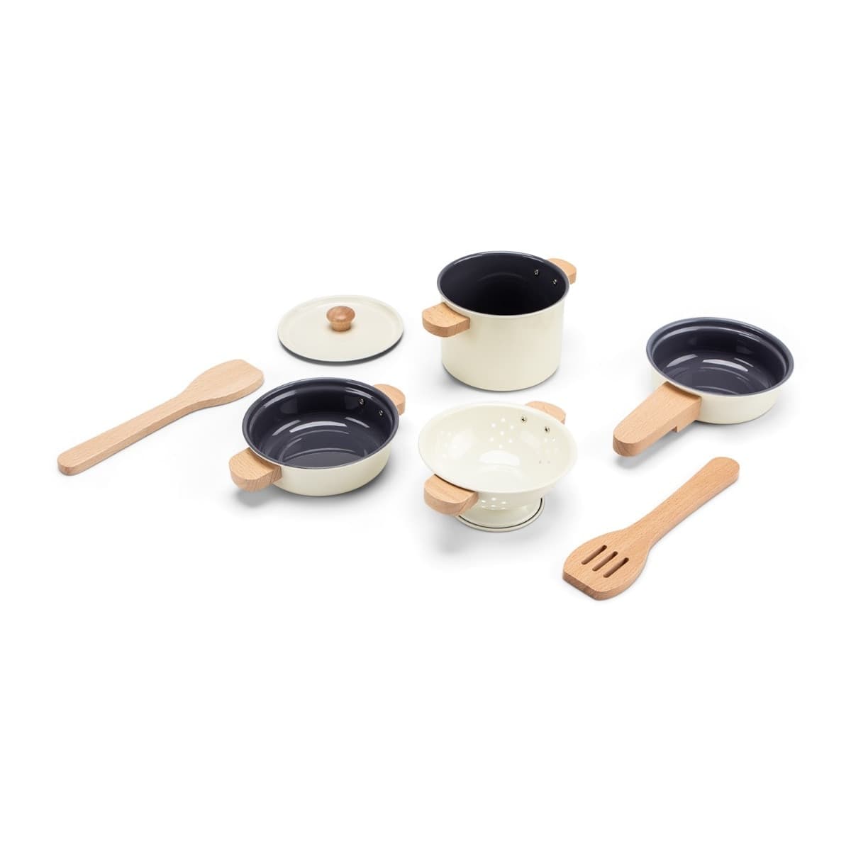Set Pentole Giocattolo in Metallo Woet Bianco - 2