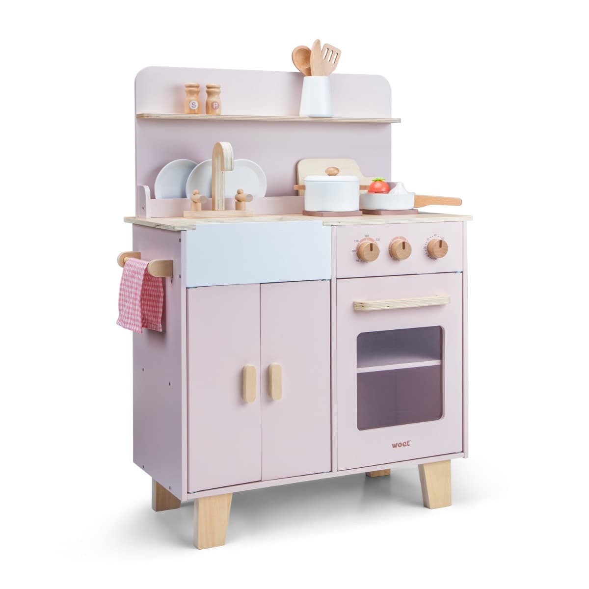 Cucina Giocattolo in Legno Woet Rosa - 2