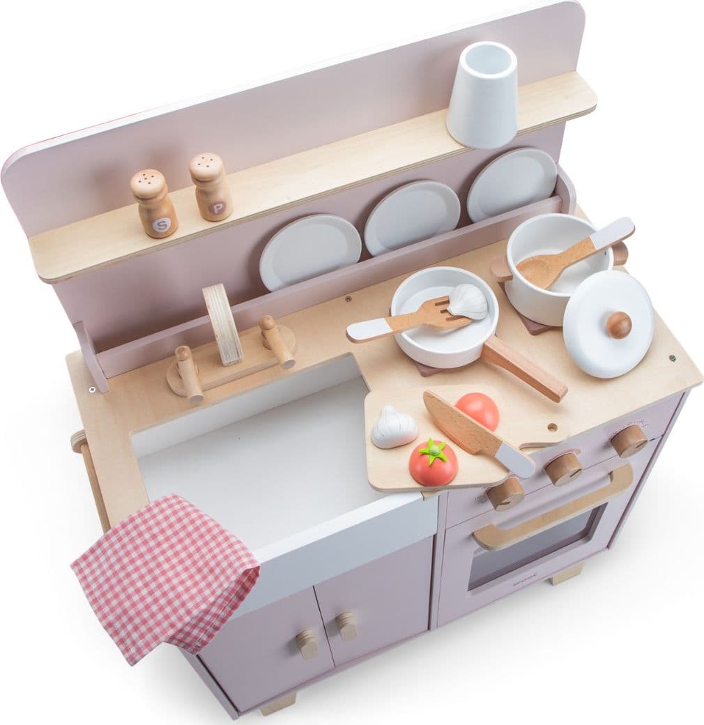 Cucina Giocattolo in Legno Woet Rosa - 6