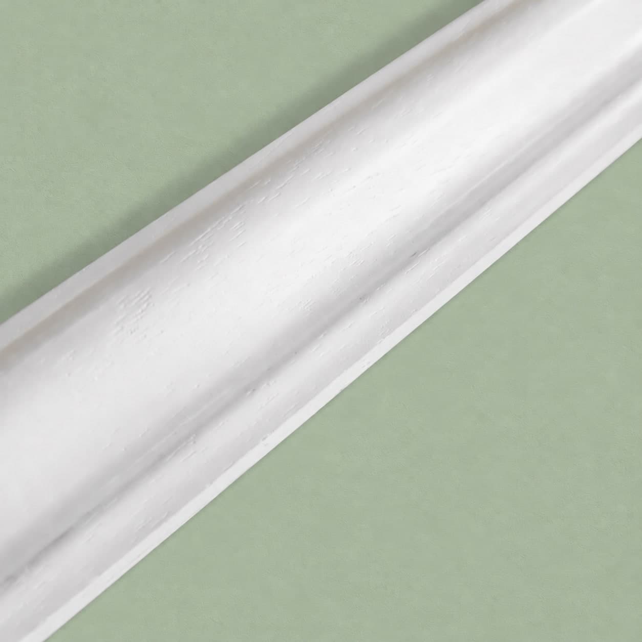 Profilo Bugna per Boiserie in Legno Massello di Ayous Bianco Laccato 30x18 mm con Gola 4x6 mm – Barra da 2,25 m - 3