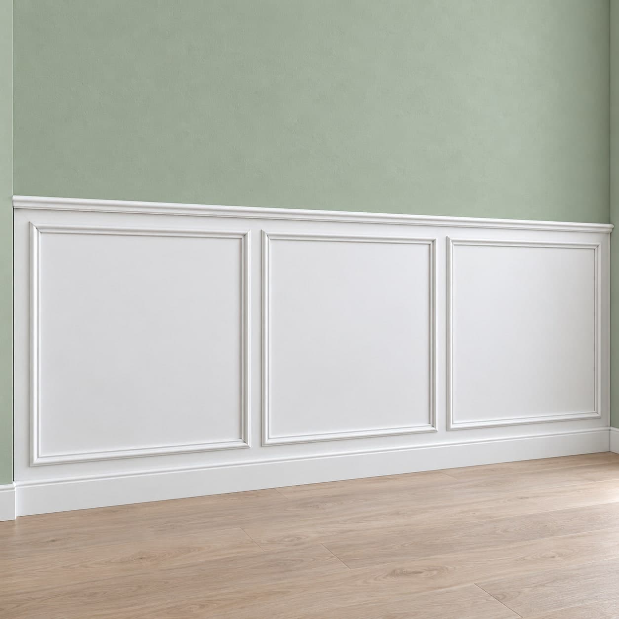 Profilo Bugna per Boiserie in Legno Massello di Ayous Bianco Laccato 30x18 mm con Gola 4x6 mm – Barra da 2,25 m - 6