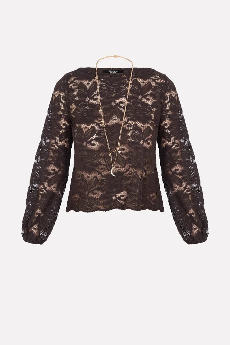 Blusa pizzo con collana | SISTE'S - 3