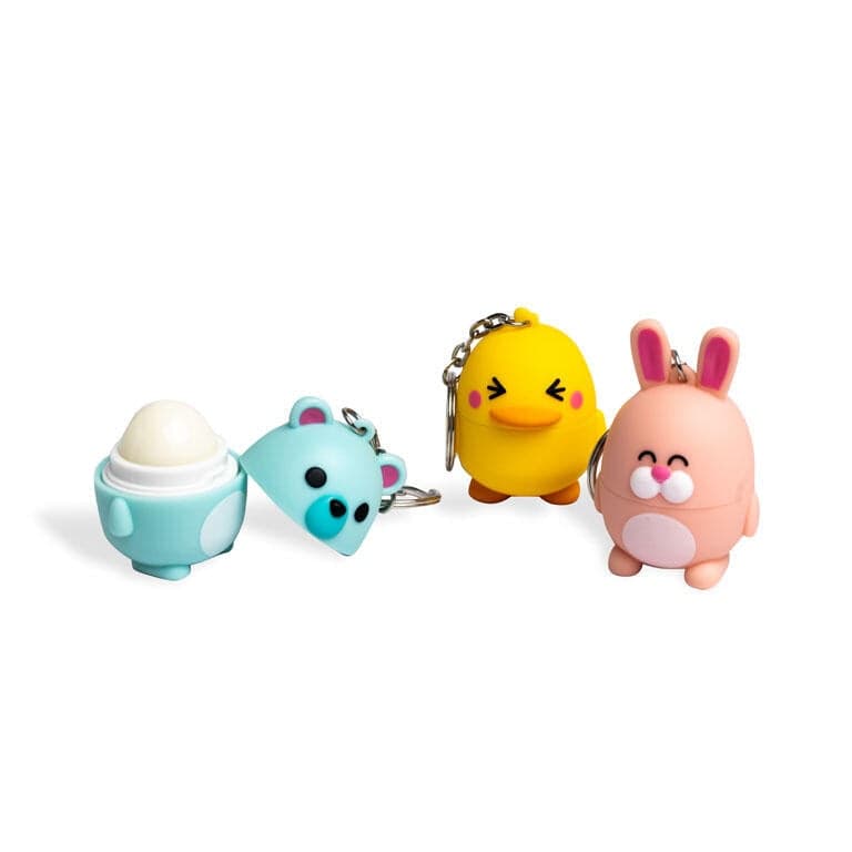 Balsamo Labbra alla Fragola con Portachiavi MARTINELIA World Animals – Coniglietto Rosa - 2