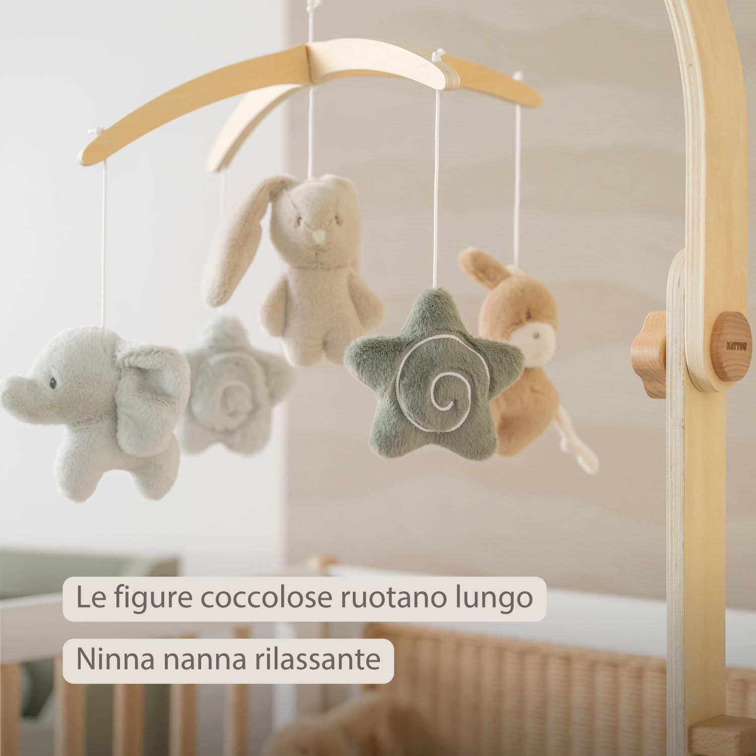 Nattou - Giostrina Musicale in Legno Loulou - 4
