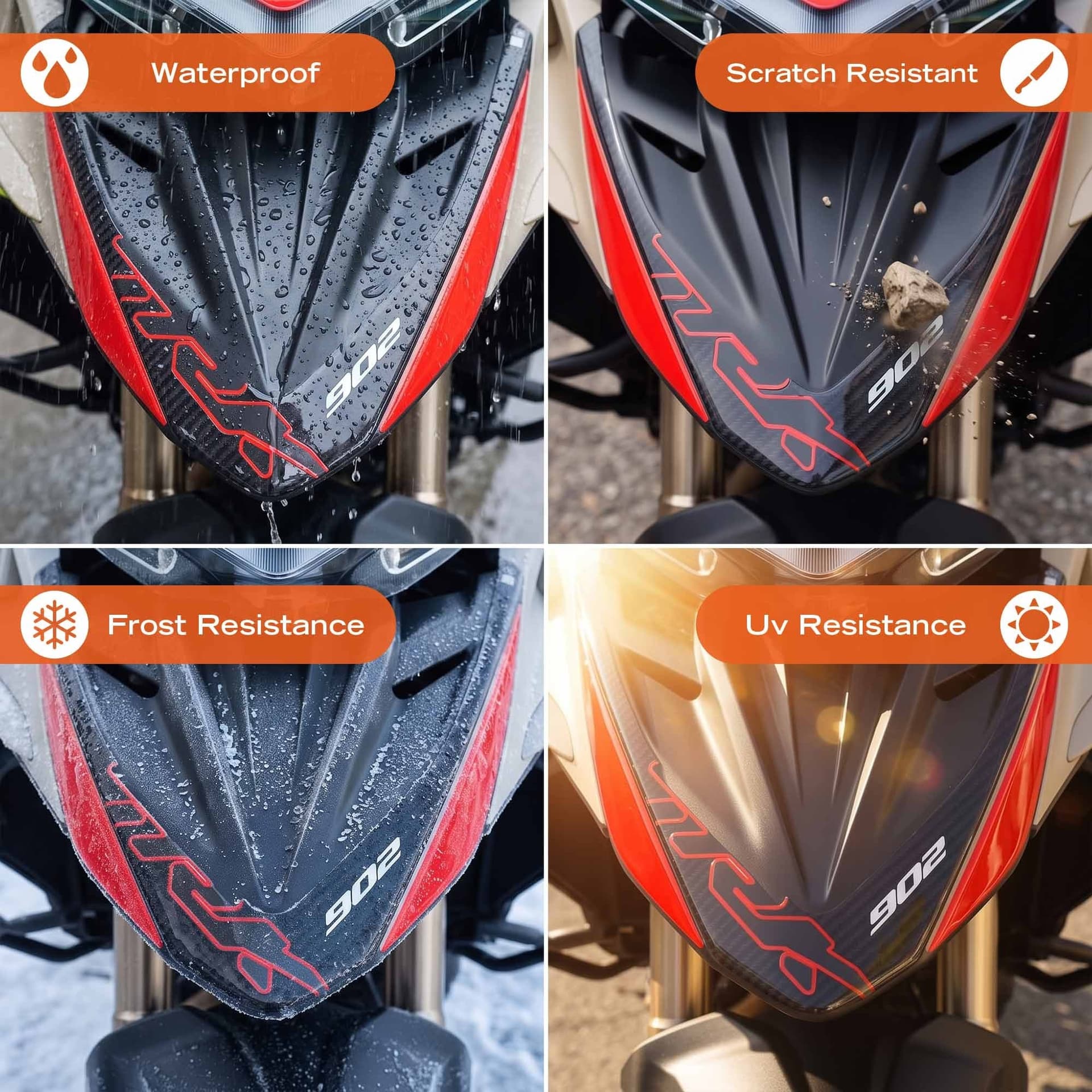 Adesivo Becco Frontale moto compatibile con Benelli TRK 902 Xplorer 2026 - 12