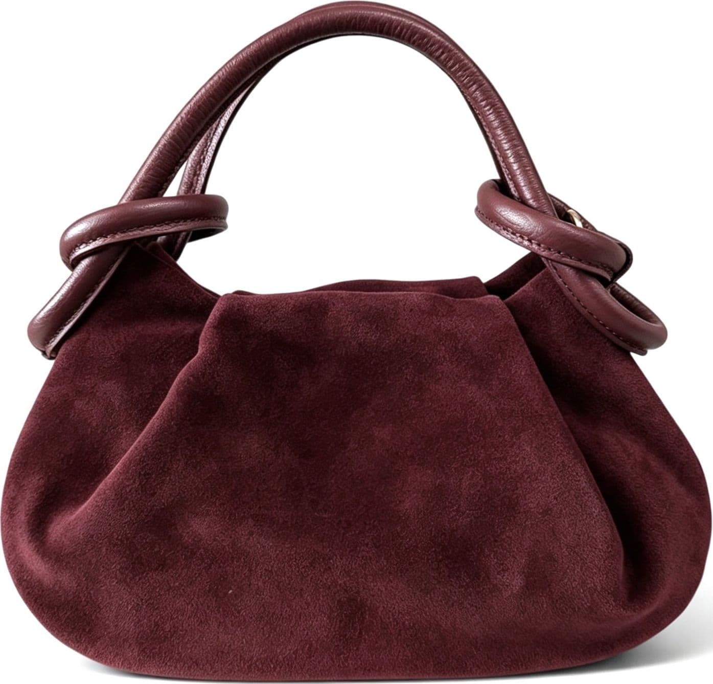 Modarno Borsetta a mano con manico convertibile "Linda" in Camoscio vera pelle 28x8x16cm - 11