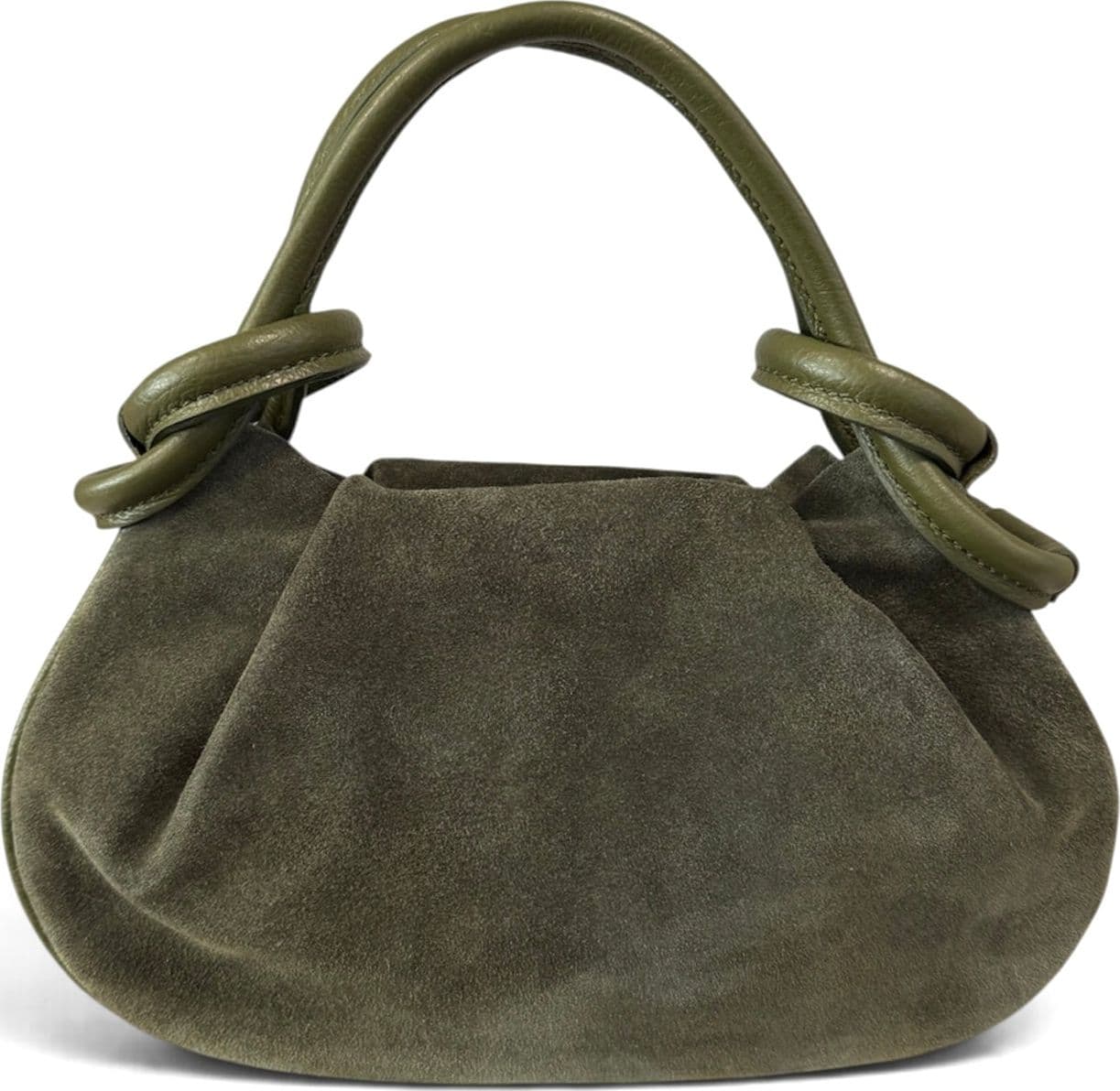 Modarno Borsetta a mano con manico convertibile "Linda" in Camoscio vera pelle 28x8x16cm - 13