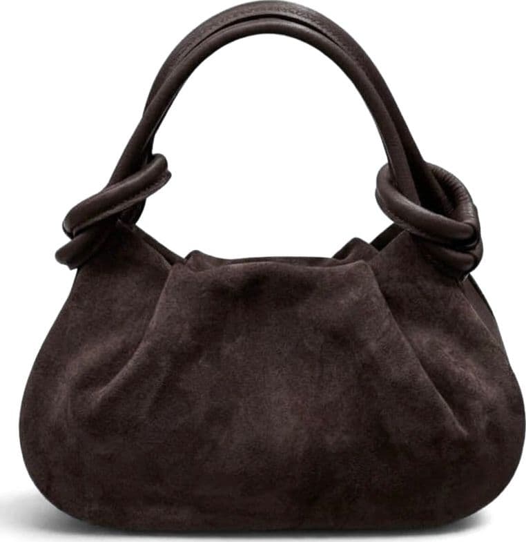 Modarno Borsetta a mano con manico convertibile "Linda" in Camoscio vera pelle 28x8x16cm - 10