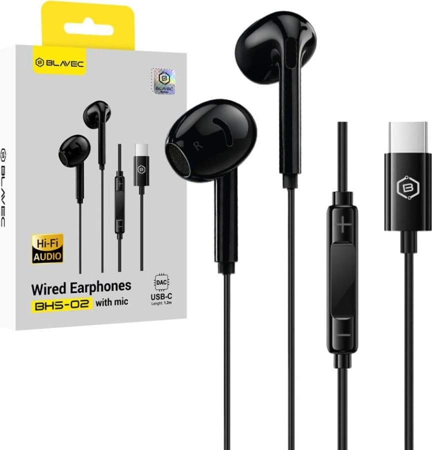 auricolare usb-c con controllo volume capsule nero