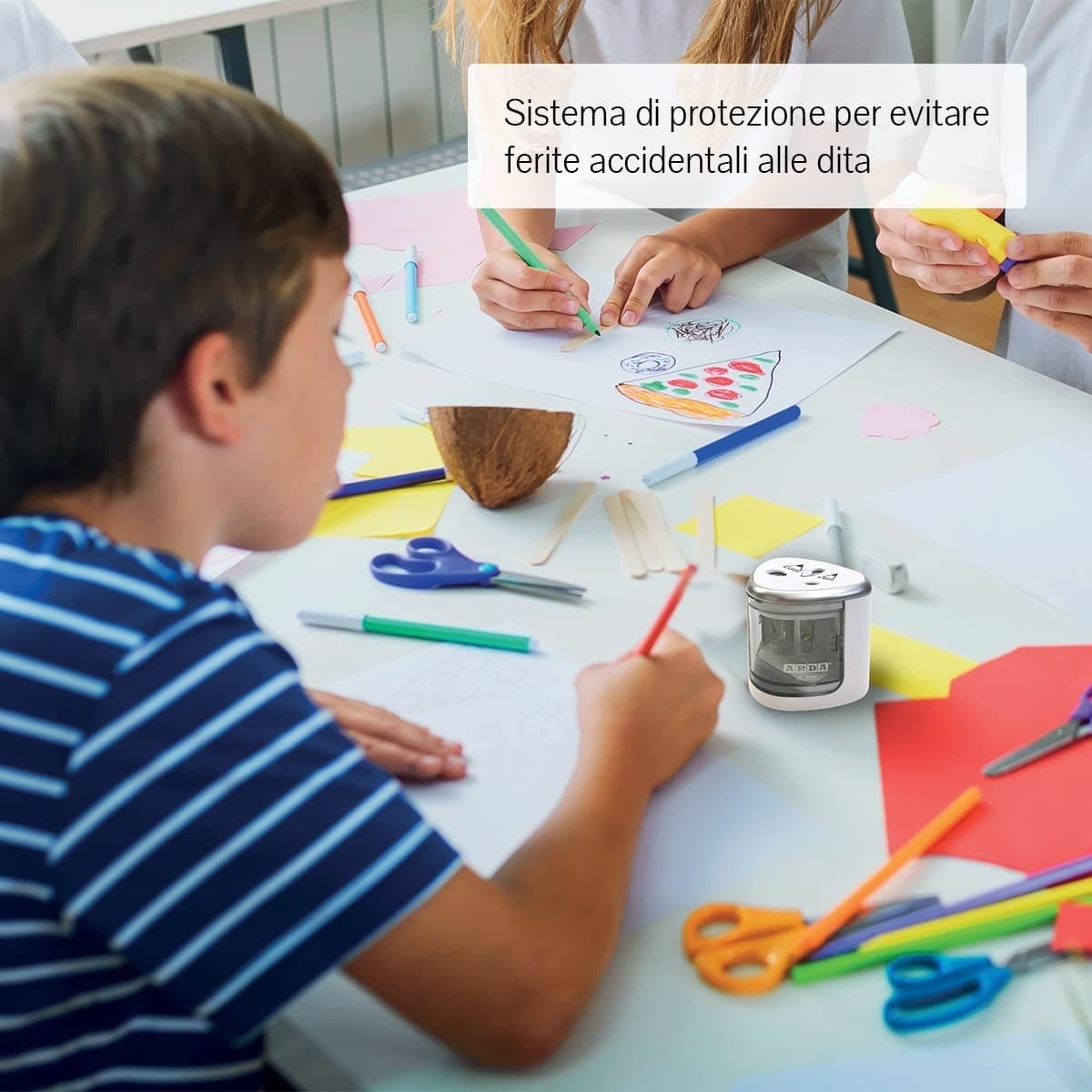 Arda- Temperamatite Elettrico per la scrivania, per matite - 4
