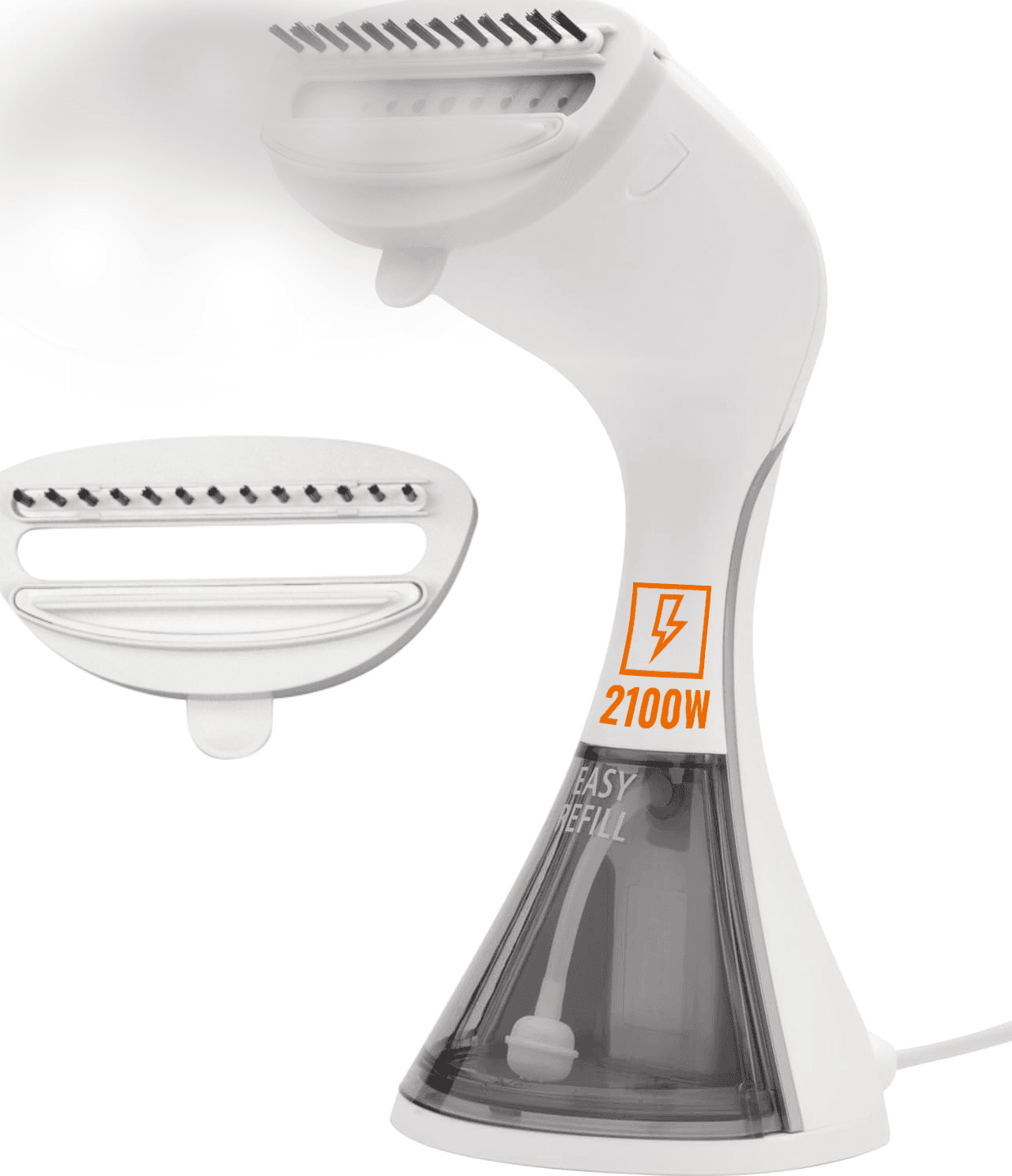 Ferro da Stiro a Vapore Verticale Portatile 2100W con Serbatoio da 250 ml, 3 Livelli di Vapore Regolabili, Piastra Antiaderente in Alluminio e Accessori Inclusi - 3