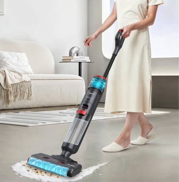 Smartclean Duo Aspirapolvere Lavapavimenti Senza Fili Wet & Dry 180W, Aspira e Lava, 4 Modalità di Pulizia, Autonomia fino a 50 Minuti, Display LED, Sensore Sporco e Autopulizia - 2