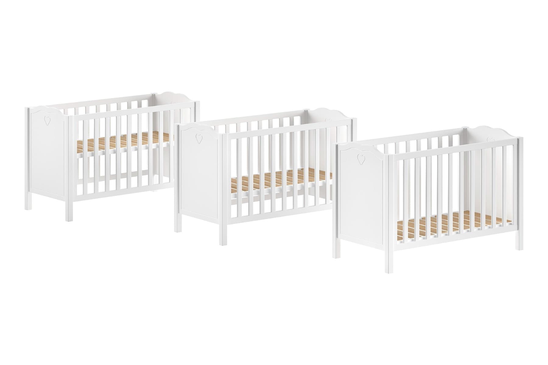 Lettino 60x120 Amori Vipack - Bianco - 3