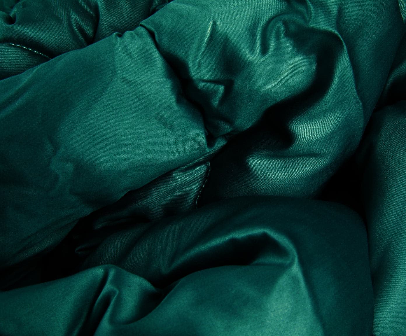 Trapuntino 100g bifaccia-double face in raso di puro cotone Made in Italy Verde Smeraldo/Beige - 4