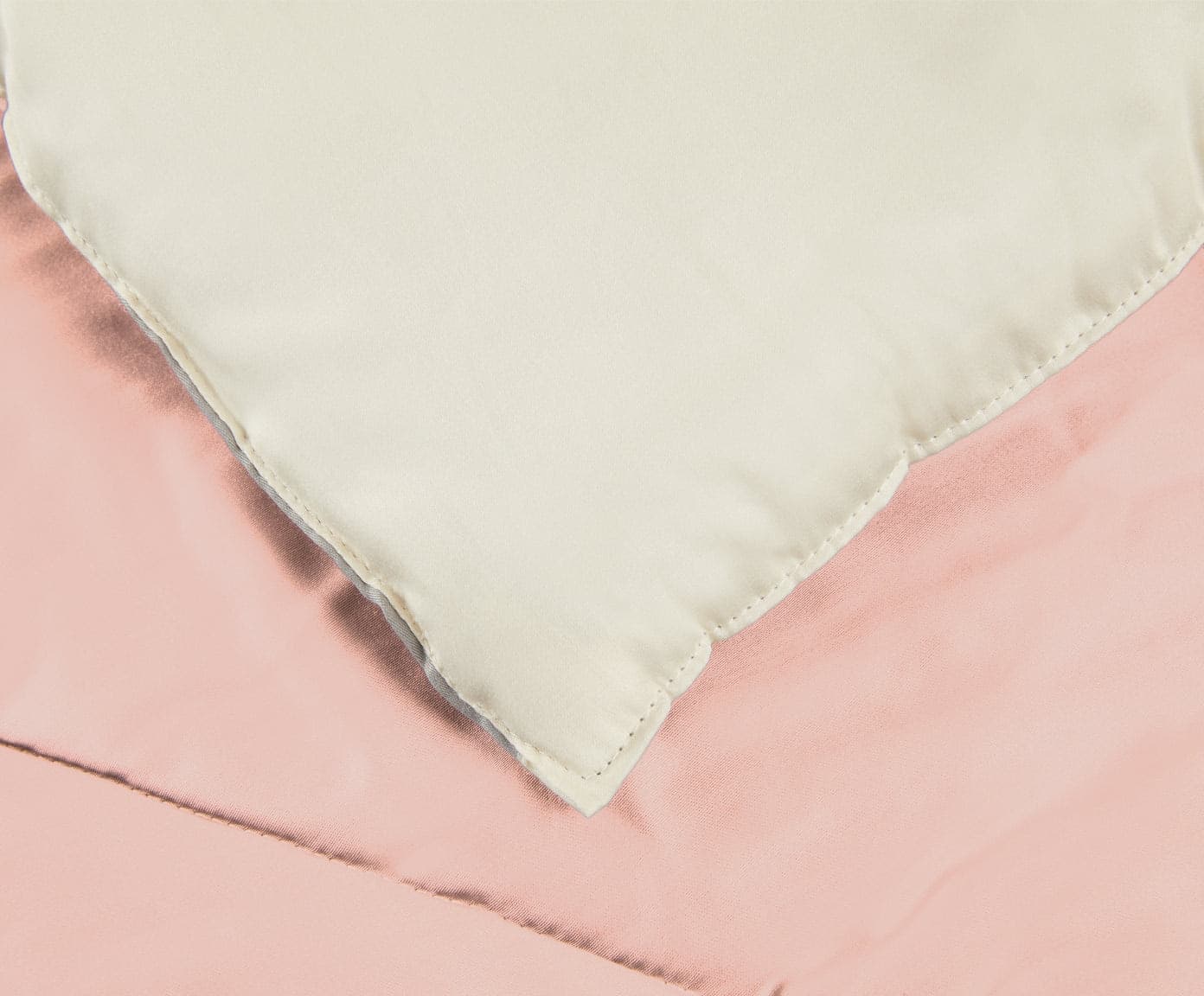 Trapuntino 100g bifaccia-double face in raso di puro cotone Made in Italy Rosa Antico/Beige (Copia) - 3