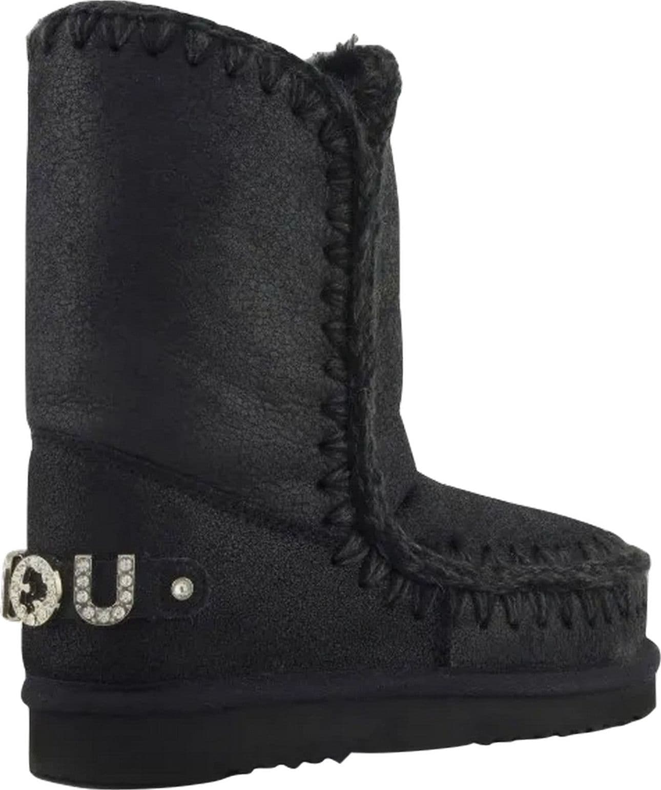 MOU stivali donna mou - eskimo 24 rhinestones logo - nero - 3