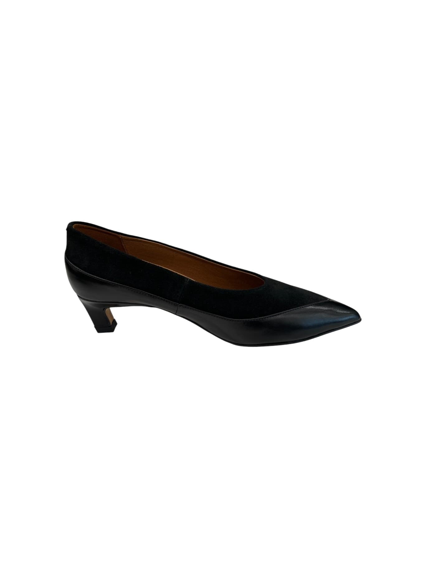 ANGEL ALARCON  Decollete Donna in Pelle Nera con Tacco Basso - 2