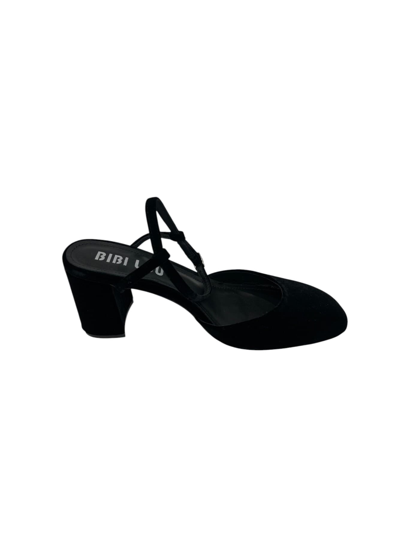BIBI LOU  Sabot Donna in Velluto Nero con Tacco Blocco - 2