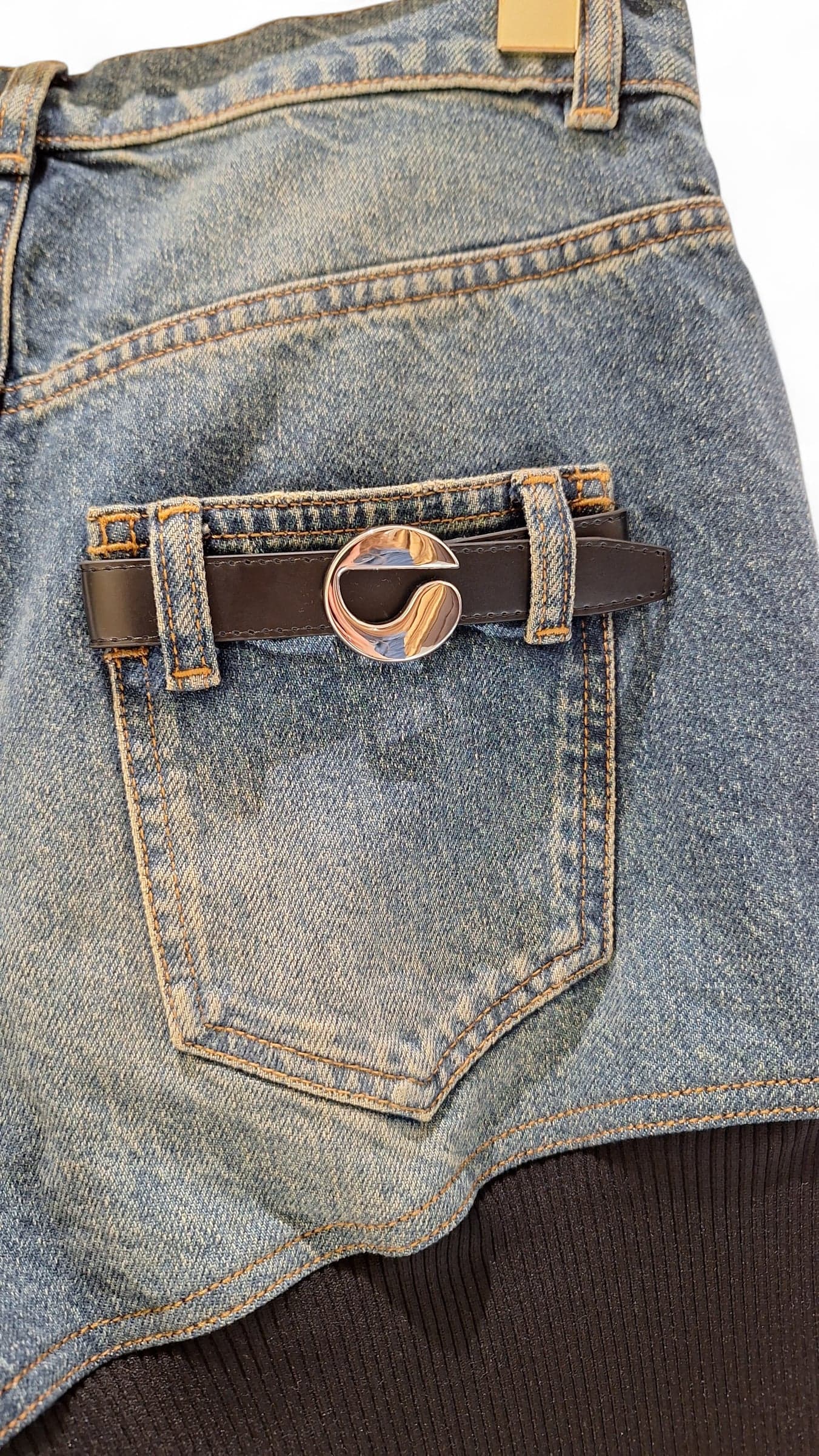 COPERNI Coperni Pantaloni Jeans in Denim con Dettagli in Tessuto Nero - 2