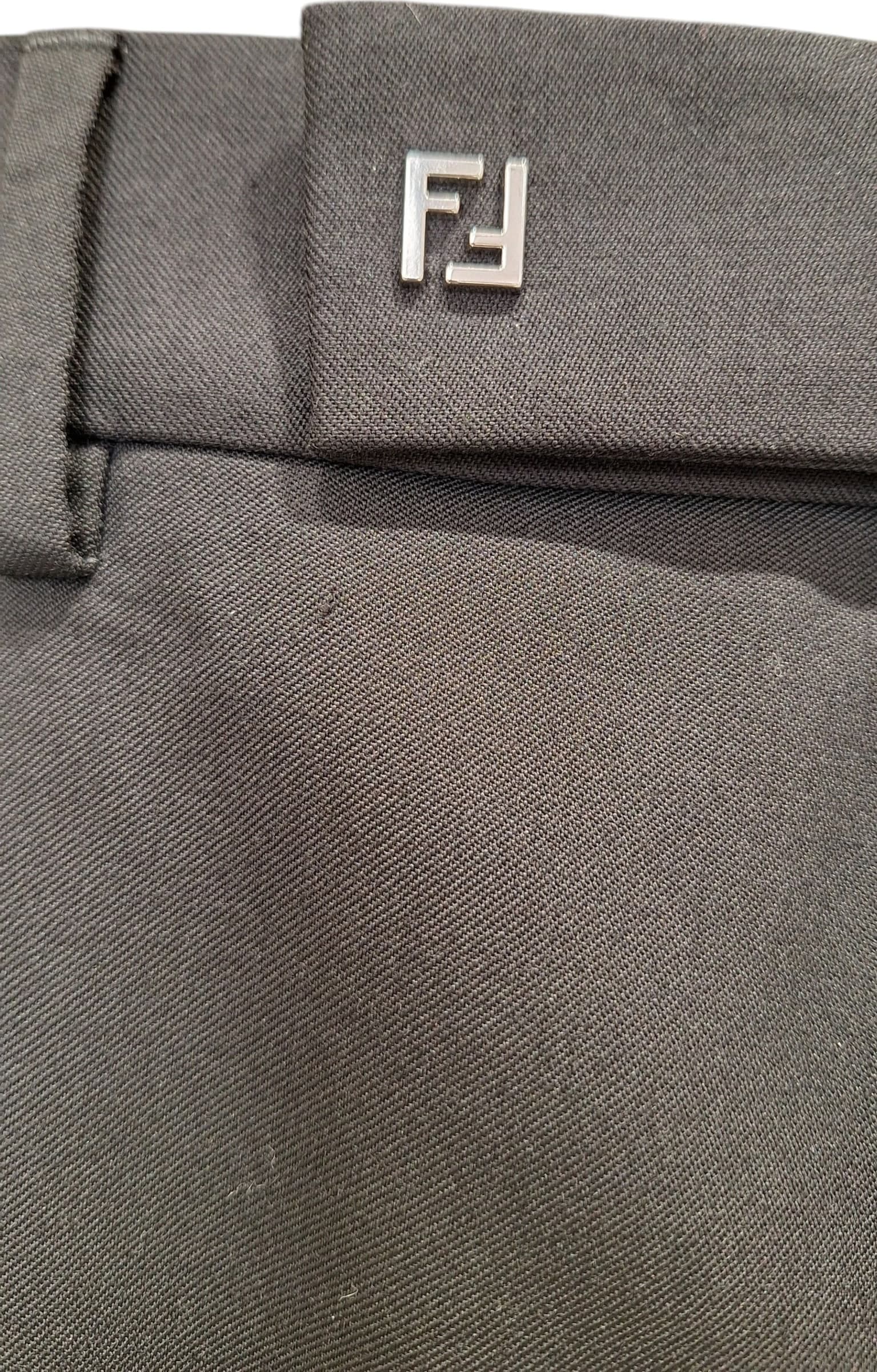 FENDI Fendi Pantalone Caffe Elegante in Tessuto di Alta Qualita - 2