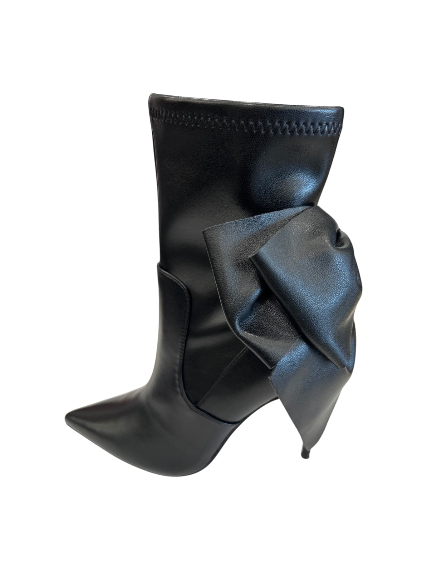 STEVE MADDEN  Tronchetto Nero con Fiocco e Tacco Stiletto - 2