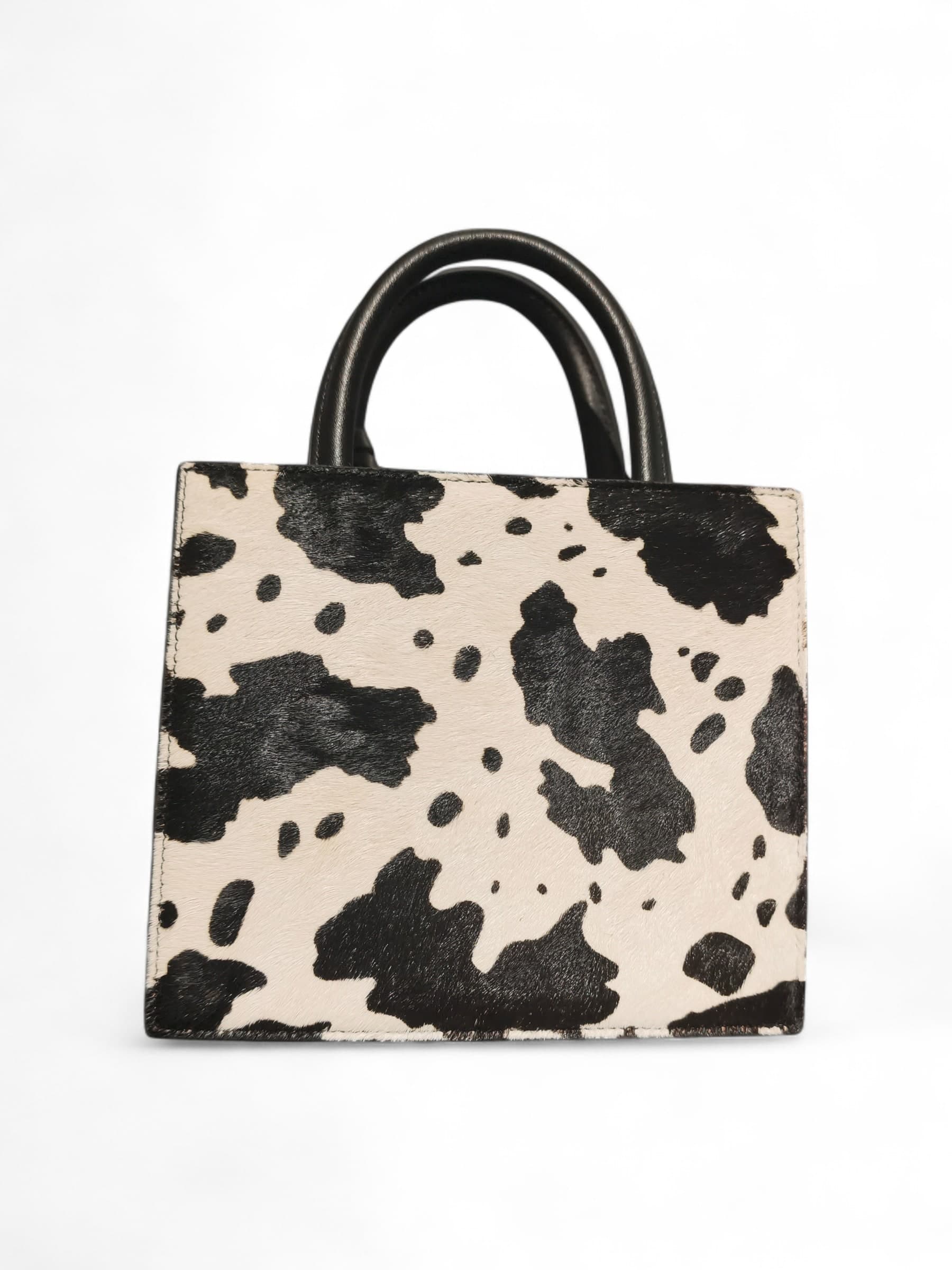 MC2 SAINT BARTH MC2 Saint Barth Borsa a Mano in Cavallino Bianco e Nero - 2