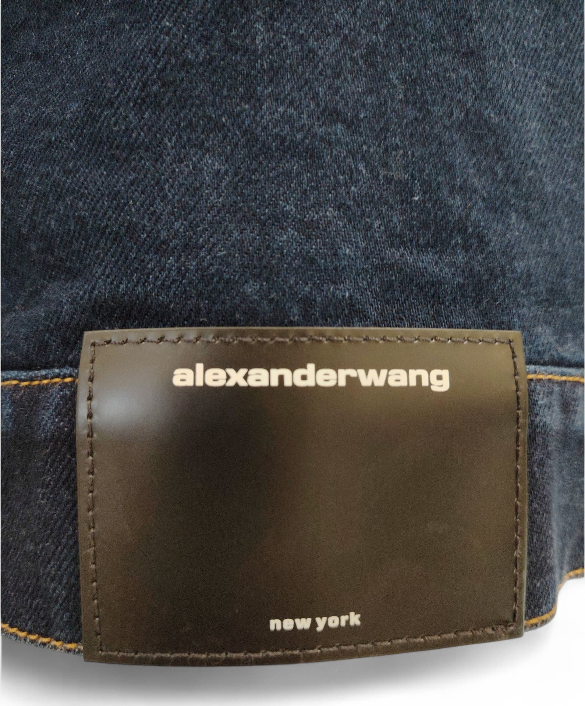ALEXANDER WANG Alexander Wang Giacca Jeans Donna con Polsini Cristallo Blu - 2