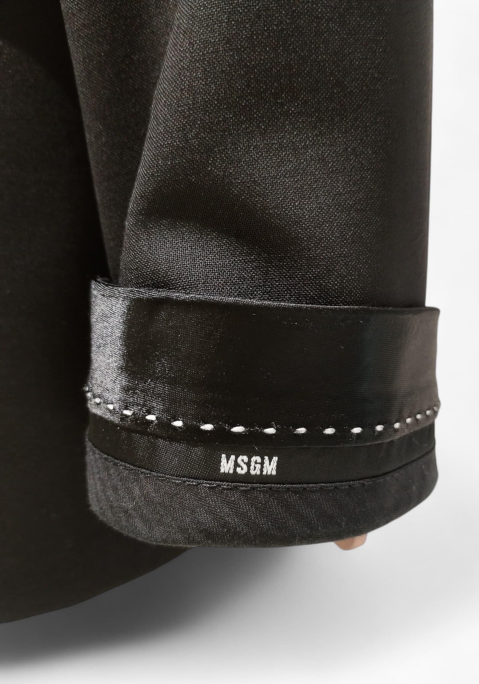 MSGM  Giacca Donna Elegante Nero con Dettagli Satinati - 2