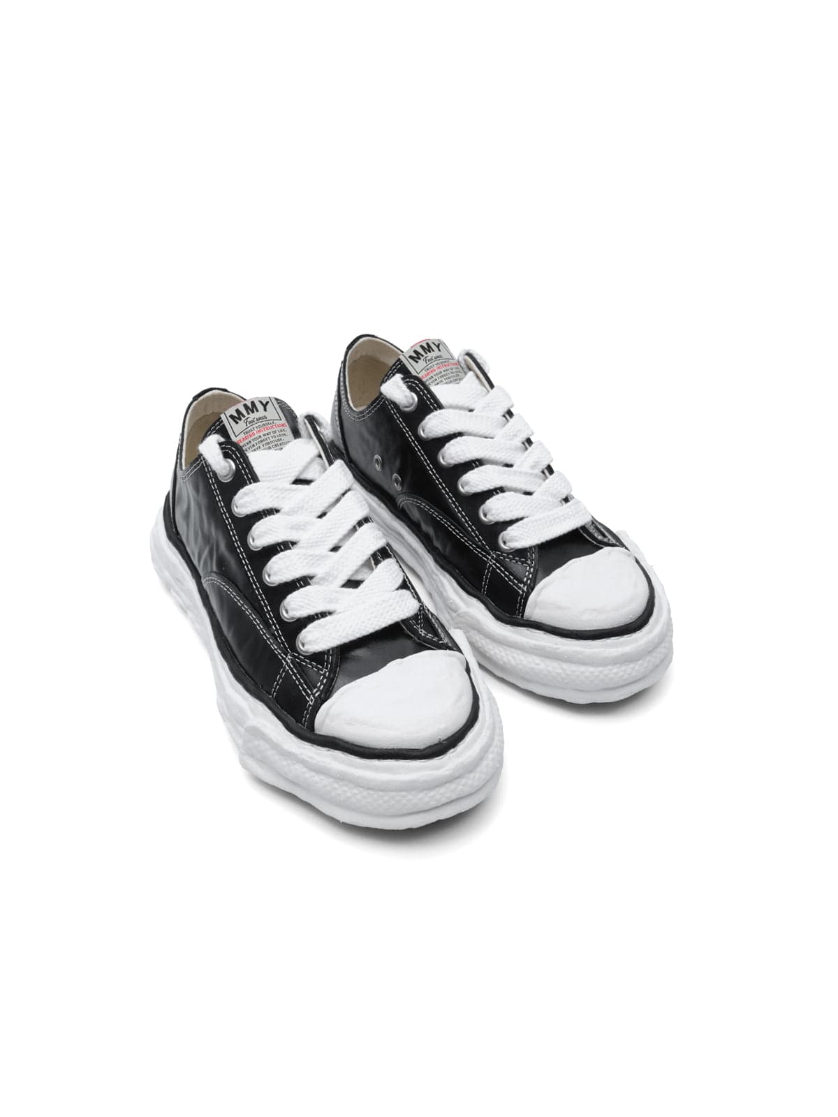 MAISON MIHARA YASUHIRO peterson23 wrinkled leather low-top sneakers - 2