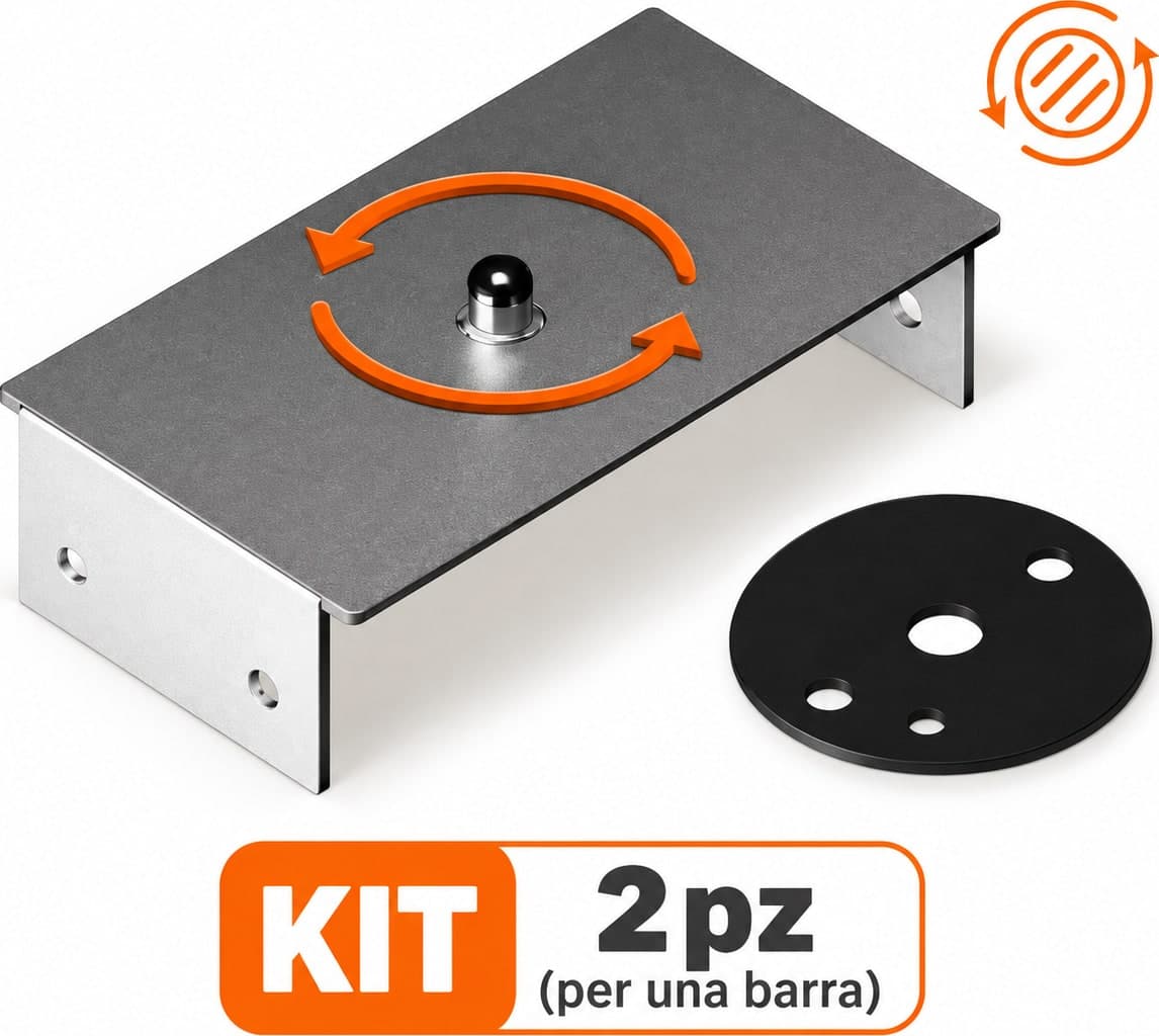 SIPA MINI Divisorio Frangiluce Separè in PVC Effetto Legno – Singole Doghe Fisse o Girevoli + accessori 50x40x2900mm - 8