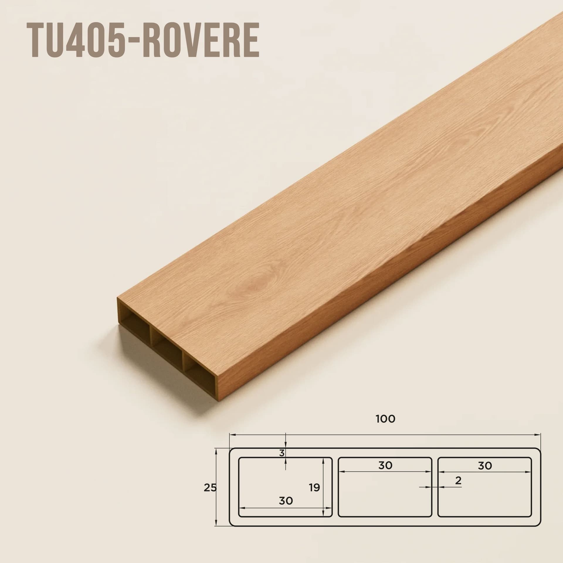 SIPA SLIM Divisorio Frangiluce Separè in PVC Effetto Legno – Singole Doghe Fisse o Girevoli + accessori 100x25x2900mm - 18