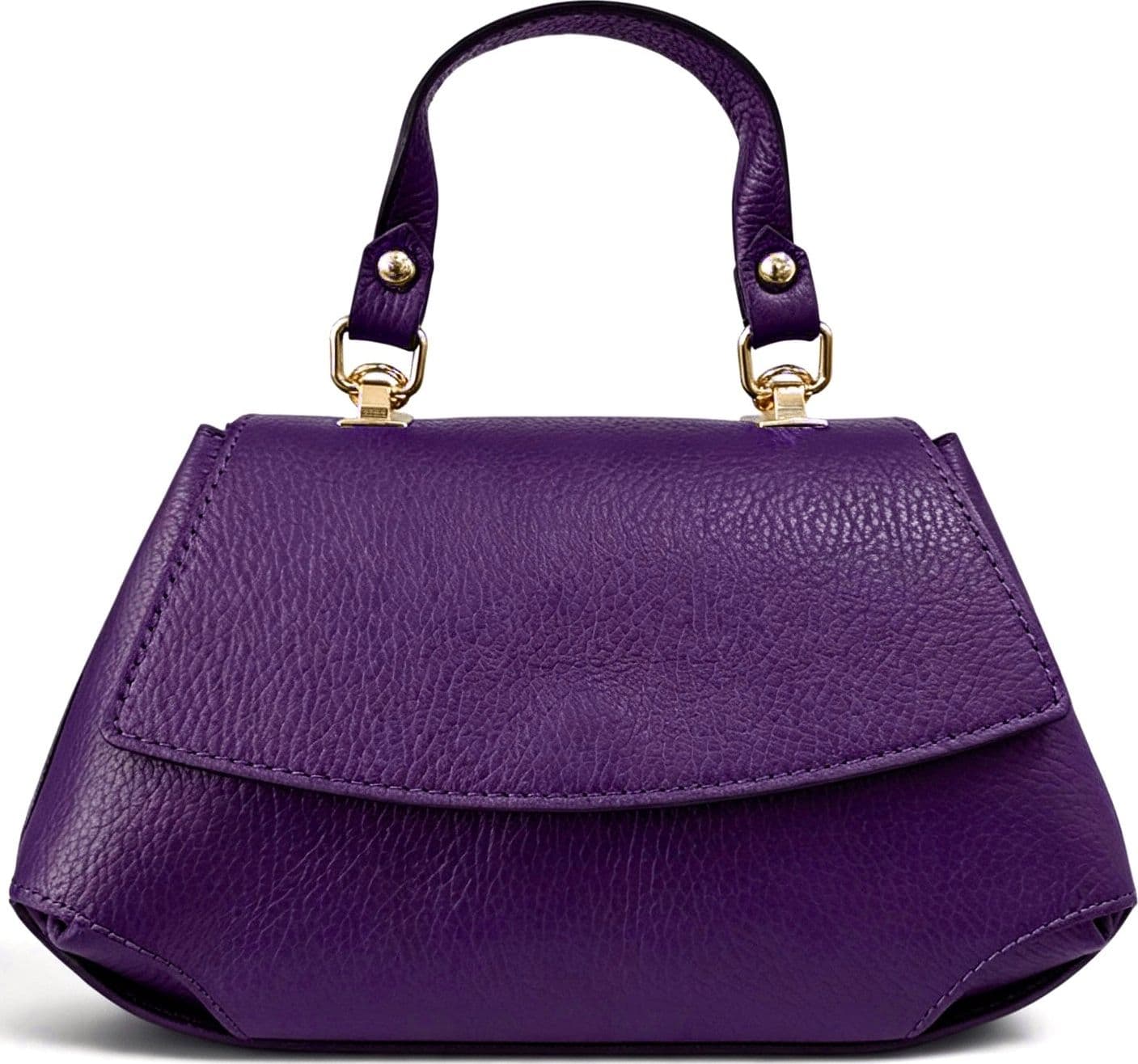 Modarno Borsa a mano e tracolla "Alis" in vera pelle martellata 26x12x15 cm - 19