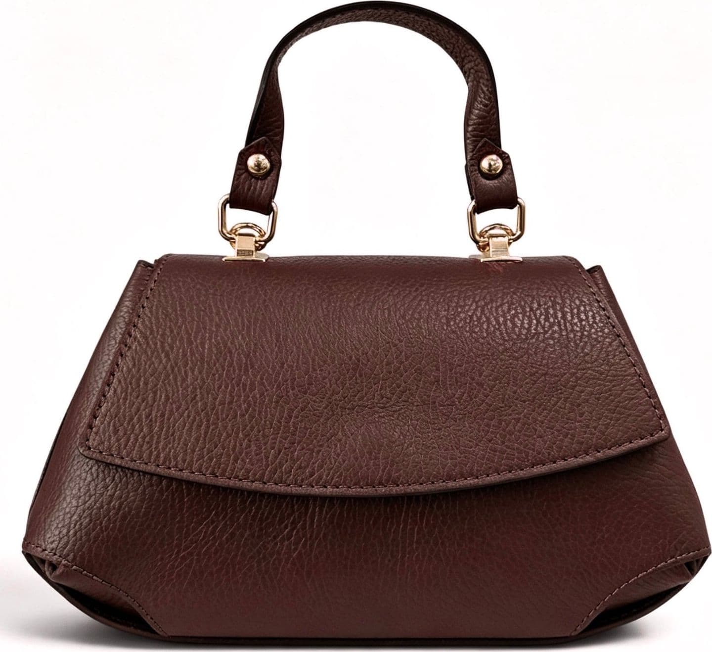 Modarno Borsa a mano e tracolla "Alis" in vera pelle martellata 26x12x15 cm - 6