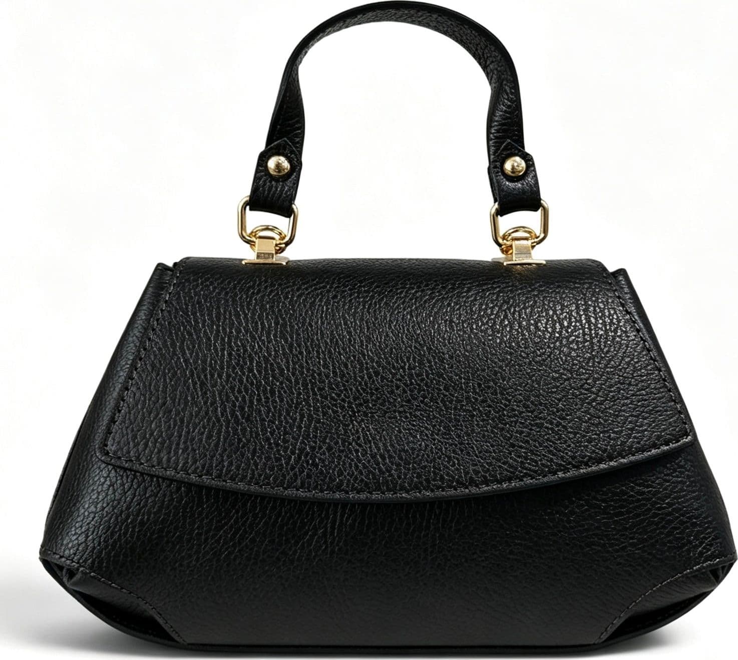 Modarno Borsa a mano e tracolla "Alis" in vera pelle martellata 26x12x15 cm - 7