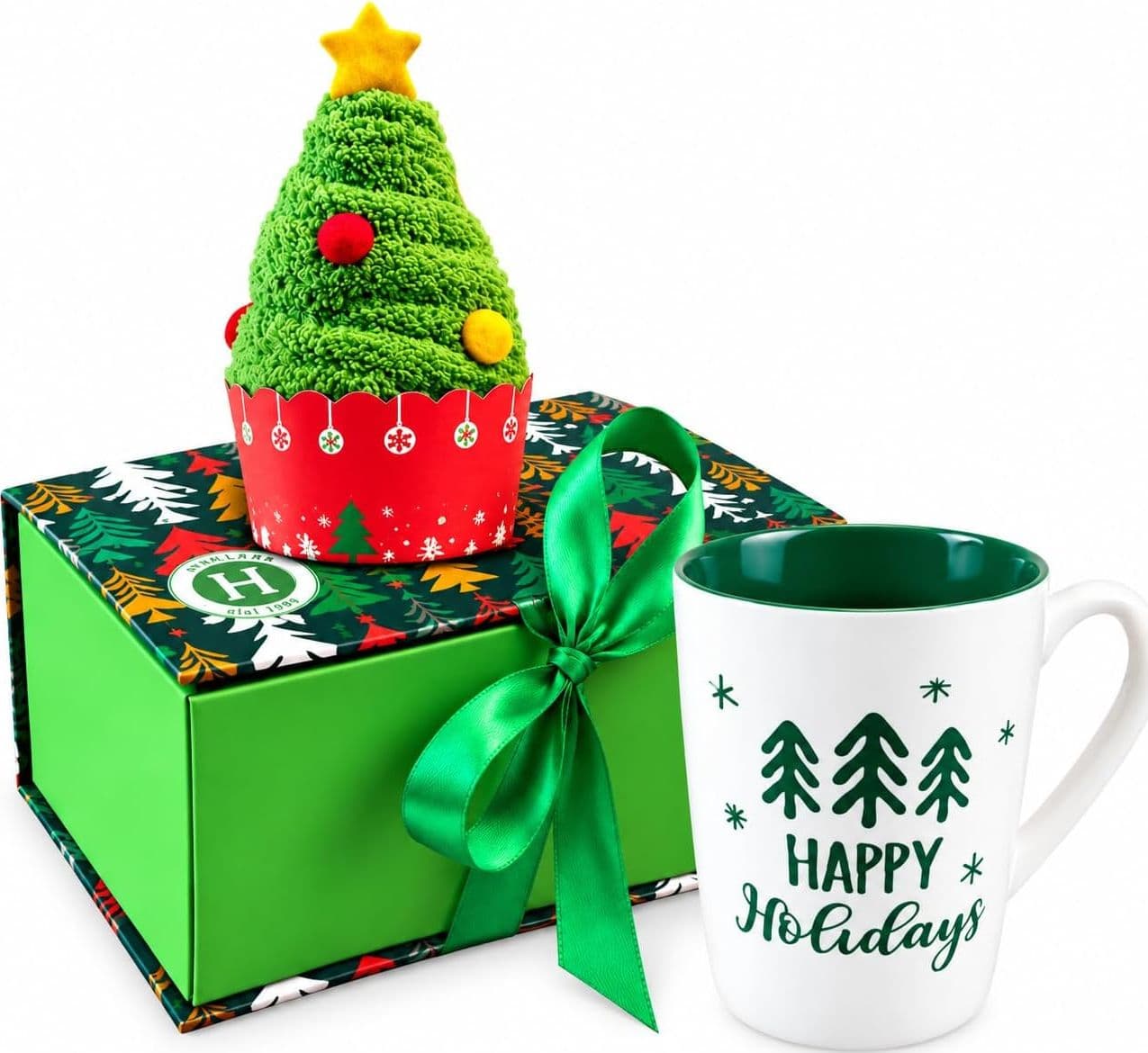 Happy Holidays Gift Box con Tazza Handy e Tovaglietta in Ceramica 400ml - 2