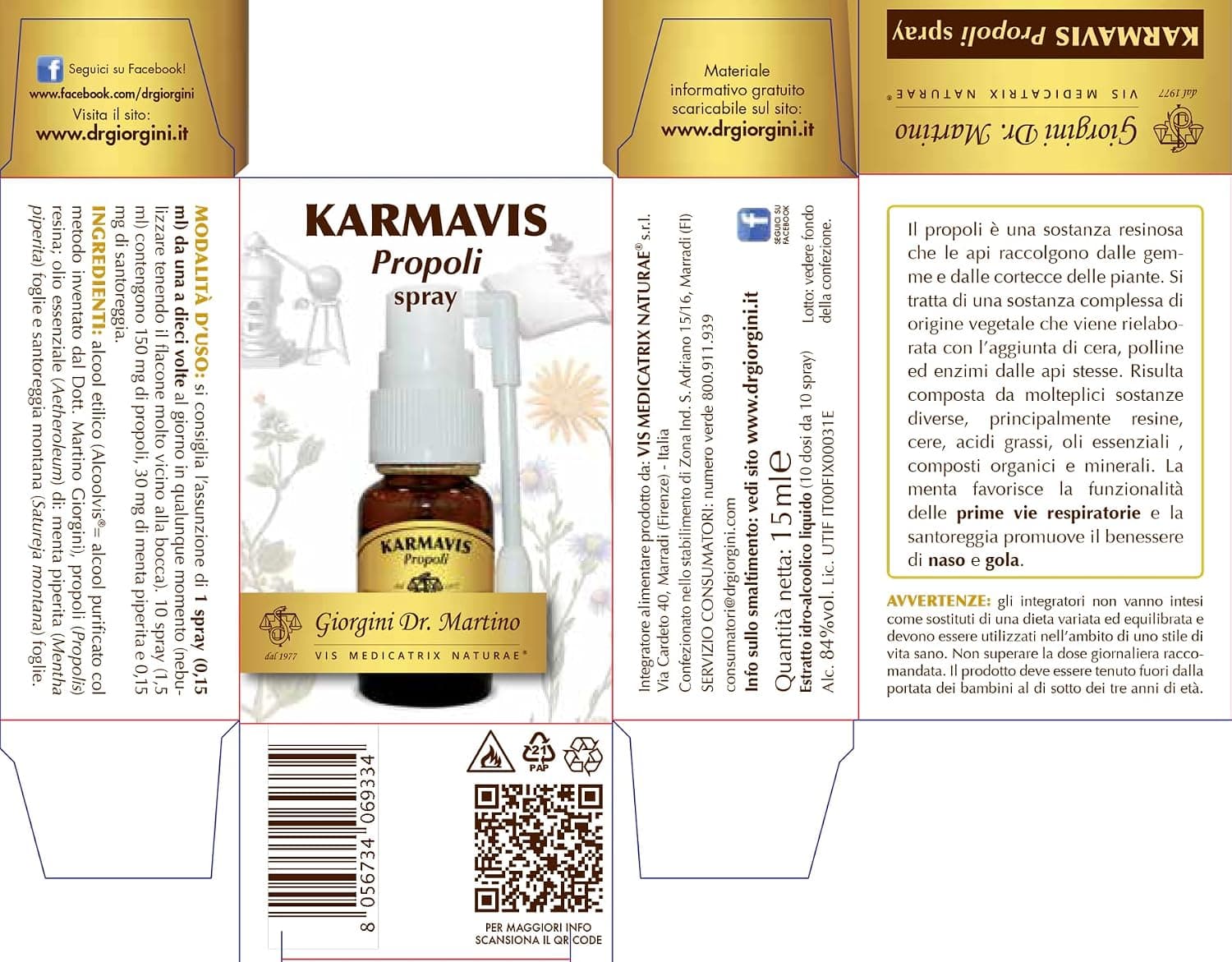 Dr Giorgini KARMAVIS PROPOLI Liquido Alcoolico Spray - 15 ml - 3