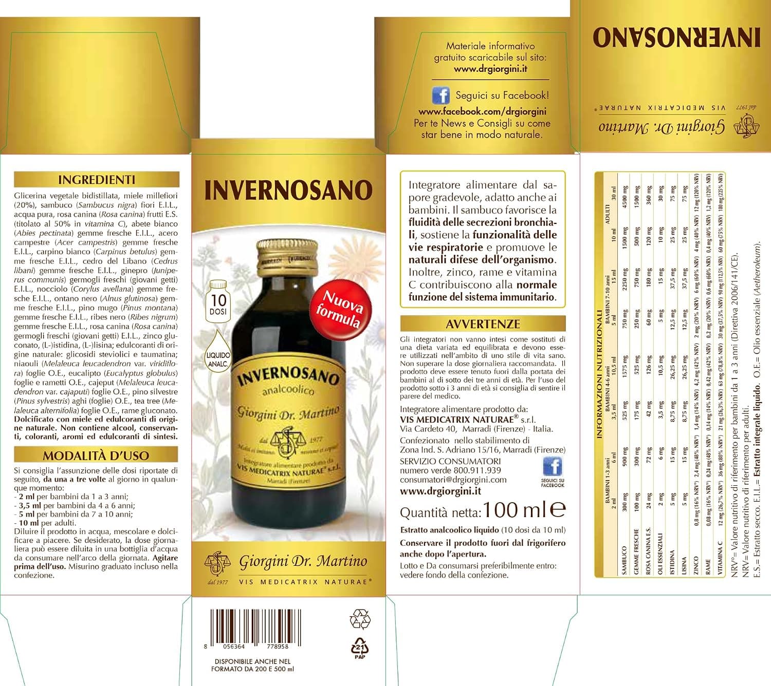 Dr Giorgini INVERNOSANO 100 ml liquido analcoolico - Dr. Giorgini - 2